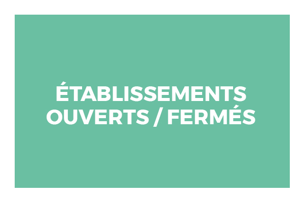 établissements ouverts-fermés