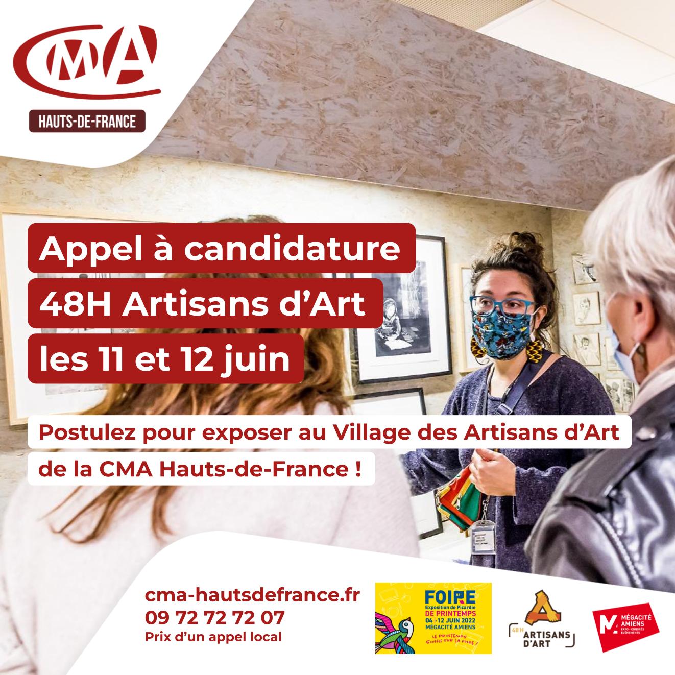 Appel Candidature Postulez Pour Exposer A Village Des Artisans D Art De La Cma Hauts De France