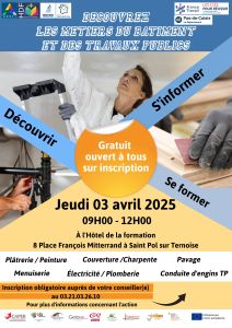 salon des métiers du batiment saint pol sur ternoise 3 avril 2025